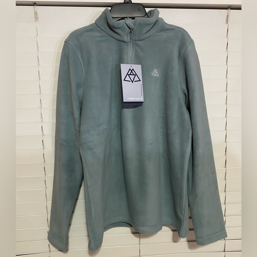 Haimont Fleece Blue Half Zip Jacket NWT